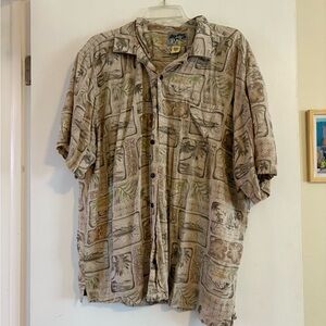 Big Dogs button Shirt in Earthy Tones vintage